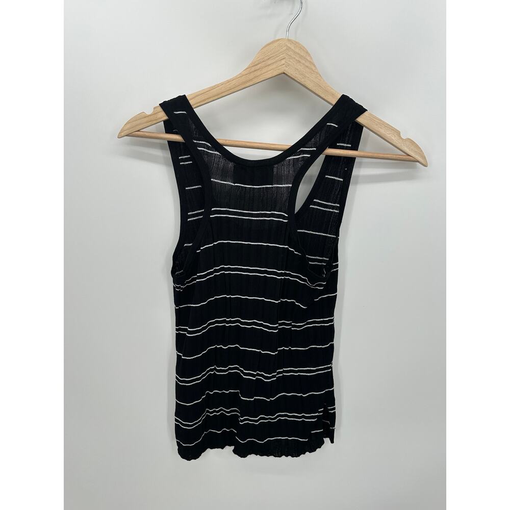 Modern Citizen Mijal Striped Sweater Tank Small Black White Ribbed MC23T387 - Picture 2 of 7